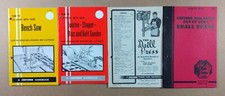 Craftsman Delta Handbooks Bench Saw Jointer-Shaper Drill Press 4 BOOKLET LOT