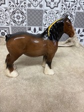 Beswick Shire Horse With Yellow Braid Great Condition 