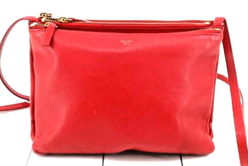 Celine trio red leather - trio,