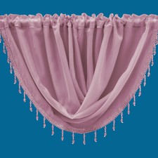 Plain beaded voile swags all - voile,