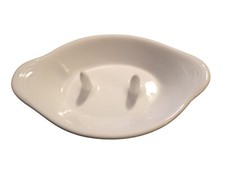 Bandwagon White Baked Potato or Apple Ceramic Cooking Dish 1.5" Spikes 8"x5.5"
