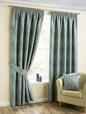 Duck Egg Blue Pencil Pleat