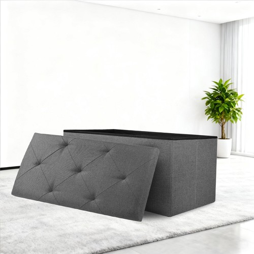 Folding fabric ottoman - folding,