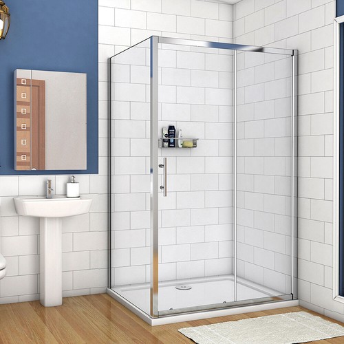 Bathroom sliding door shower - bathroom,