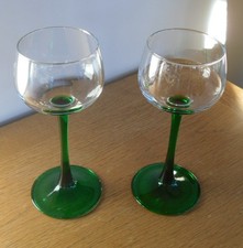 2 x Vintage Luminarc Green