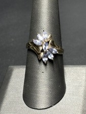 YELLOW GOLD AND TANZANITE