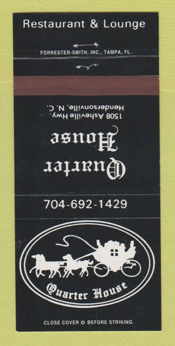 Matchbook cover quarter - matchbook,