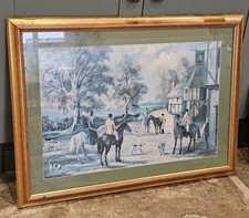 Large 33" X 24" Hunting Scene