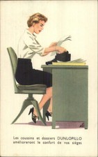Art Deco Woman at Typewriter