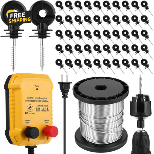 Electric fence charger kit - electric,