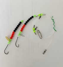 Sea Fishing Rigs 5 x 2 Hook Firetail Stinger Rigs New For 2025 In RED.