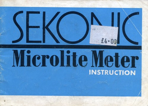 Sekonic microlite instruction - sekonic,