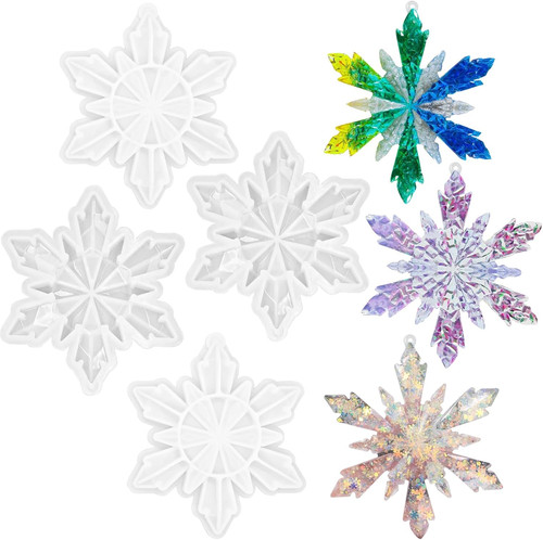 4pcs christmas resin molds - 4pcs,