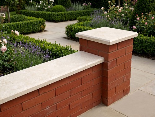 White limestone pier - limestone,