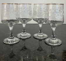 Vintage Floral Glass Goblets