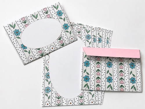 Floral letter writing paper - letter,