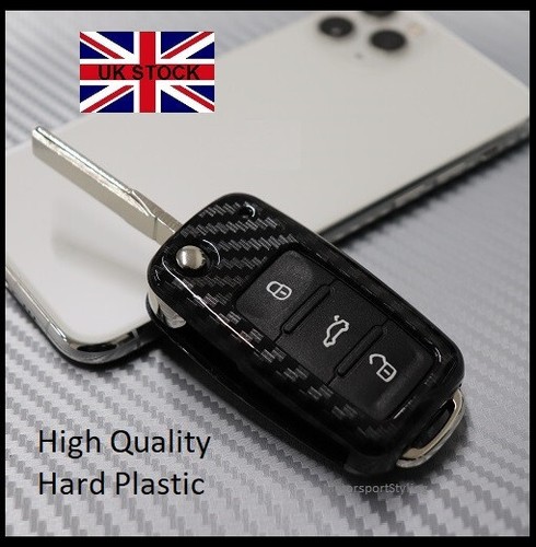 Carbon fibre key cover case - carbon,