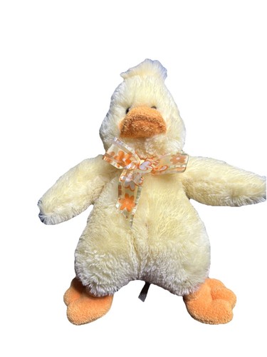 Yellow fluffy duck plush - yellow,