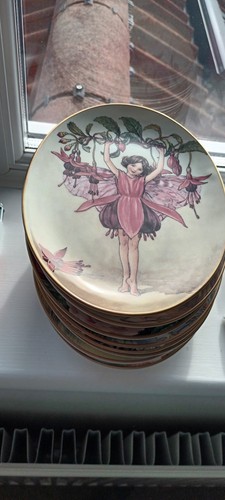 Vintage flower fairies plate - flower,