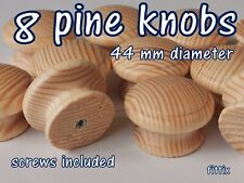 Set of 8 Pine Wooden   Knobs