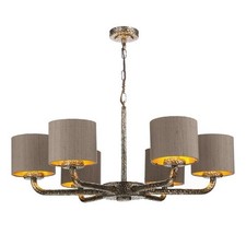 David Hunt Lighting Sloane 6 Light Armed Pendant Bespoke With Shades