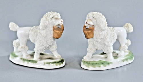 Antique staffordshire poodle - staffordshire,
