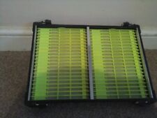 Used fishing seat box.RIVE 30mm BLACK WINDER UNIT WITH YELLOW 19CM WINDERS