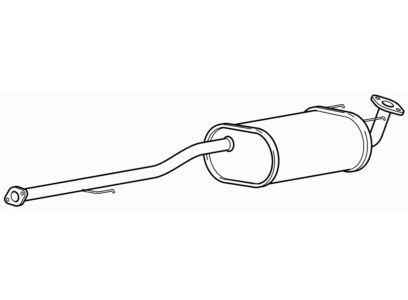 Centre exhaust silencer - exhaust,