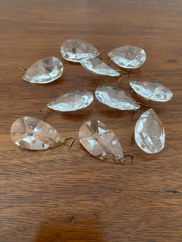 Clear cut glass almond - glass,
