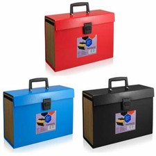 19 POCKET EXPANDING BOX FILE ORGANISER A4 PAPER FOLDER CASE HOME SCHOOL OFFICE