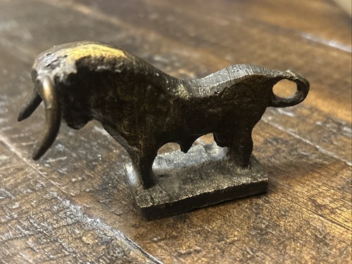 Bronze bull figurine - bull,
