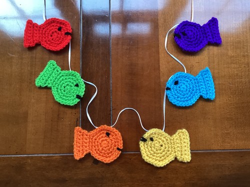 Rainbow fish bunting - fish,