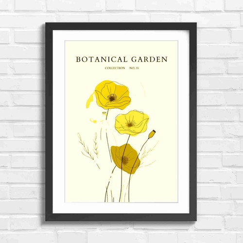 Minimalist poppy illustration - minimalist,