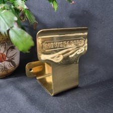 Brass Hotel Newpaper Holder Wall Hung Brass Gold Magazine Rack