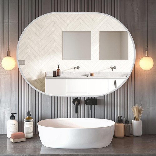 Oval mirror 70cm wall - mirror,