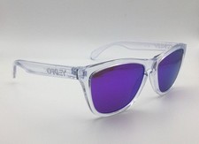 Oakley Frogskins Sunglasses Clear Crystal Violet Mirror 9013 55 Lens 17 Bridge