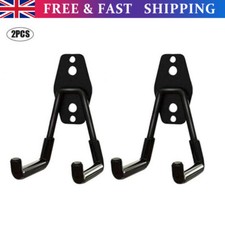 2Pcs Large Heavy Duty Storage Hooks Double Arm Bike Ladder Wall Mounted Bracket