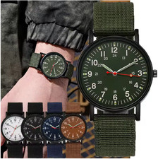 Men's Watch Military Luminous Shock Resistant Sports Canvas Strap Simple Outdoor