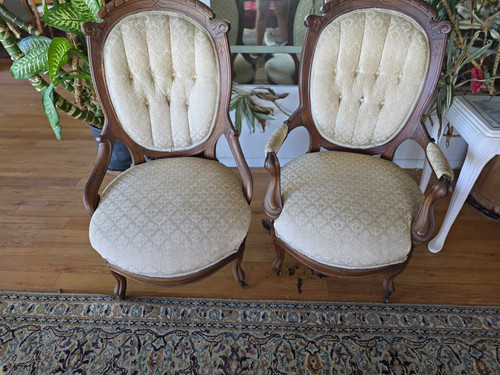 Set antique upholstered - set,