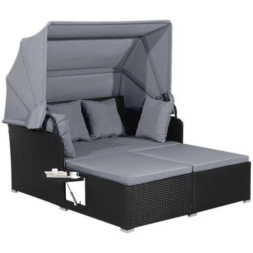 Costway garden rattan daybed - rattan,