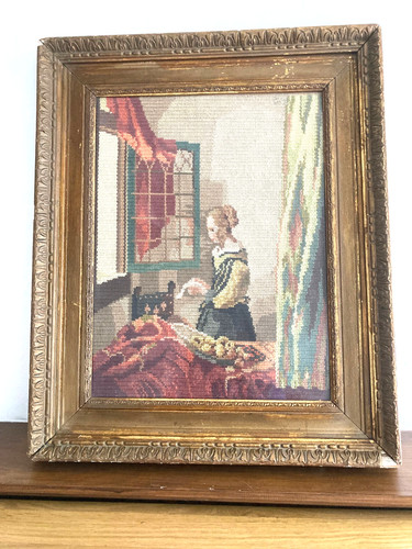 Antique wooden frame with - wooden,