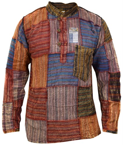Patchwork light cotton grandad - light,