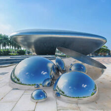 Half Gazing Balls Mirror Garden Spheres Silver Stainless Steel Gazing Ball Decor