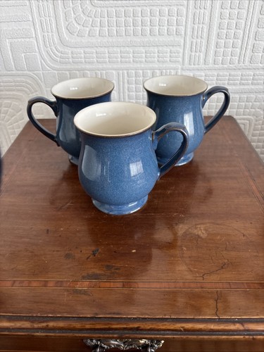 Three denby blue craftsman - denby,