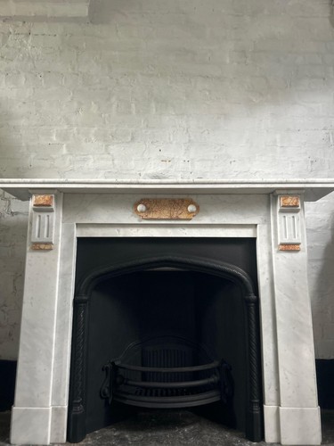 Original marble fire surround - marble,
