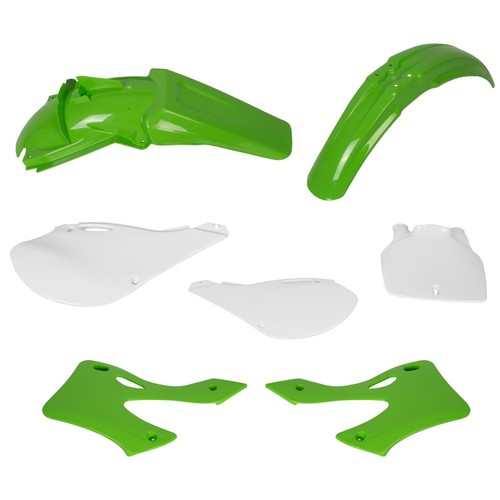 Green white plastic kit - green,