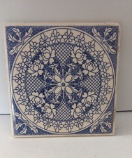Vintage Wall Tile By Pilkington's Tiles. " Blue Lace,". 6 X 6 Inch