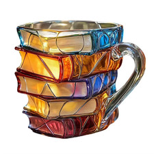 Painted Book Mug Novelty 3D