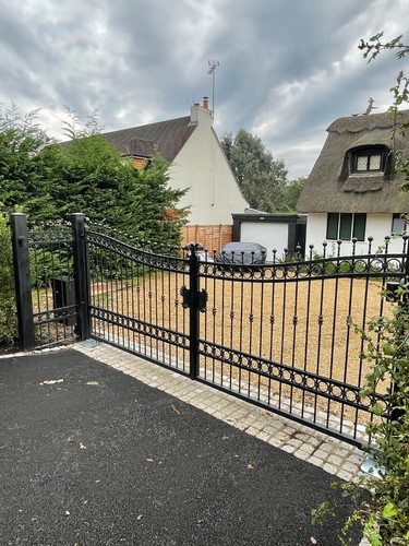 Wrought iron driveway gates - iron,