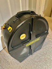 Hardcase 14" Black And Yellow Snare Drum Case With Pads Great Condition 7" Depth